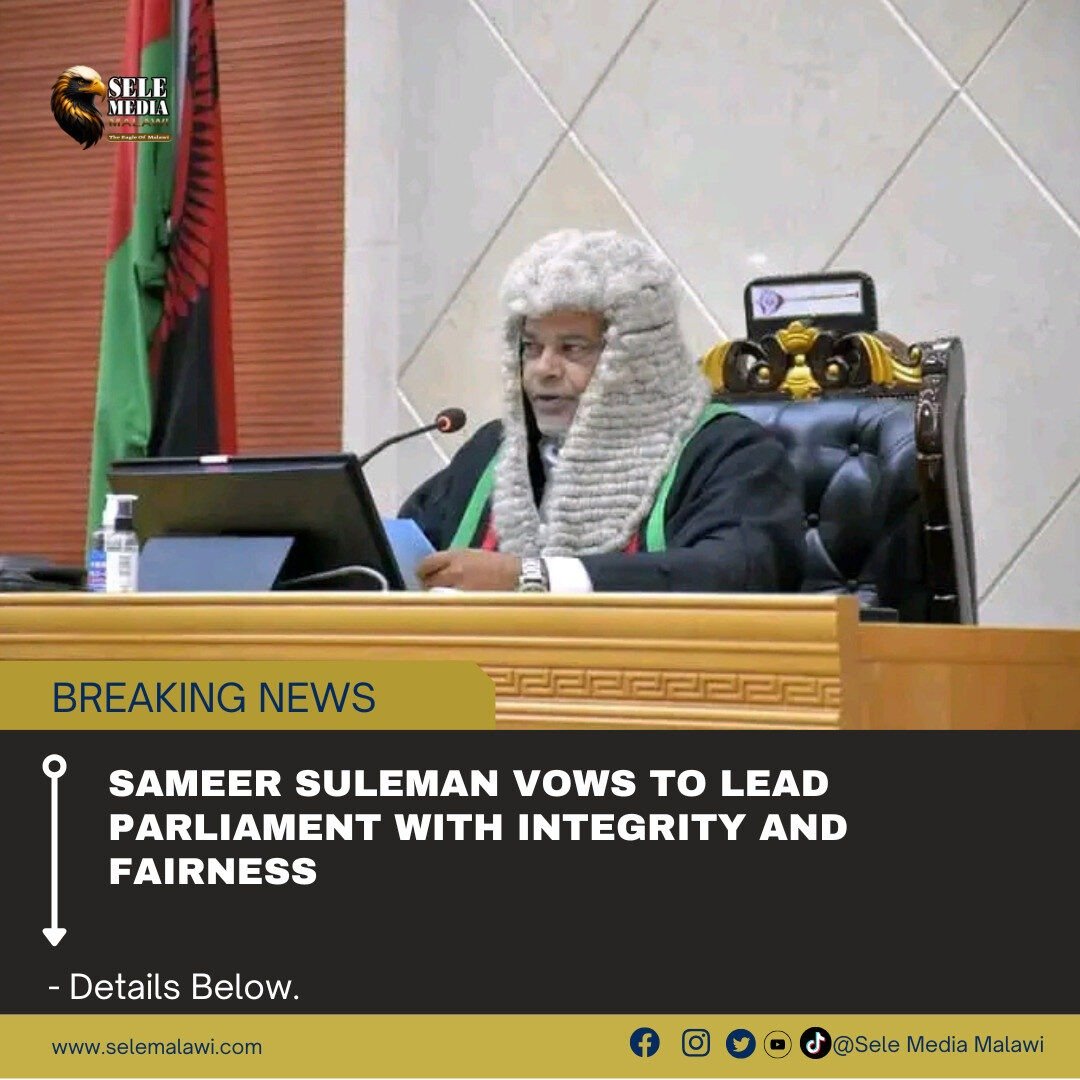 SAMEER SULEMAN VOWS TO LEAD PARLIAMENT WITH INTEGRITY AND FAIRNESS